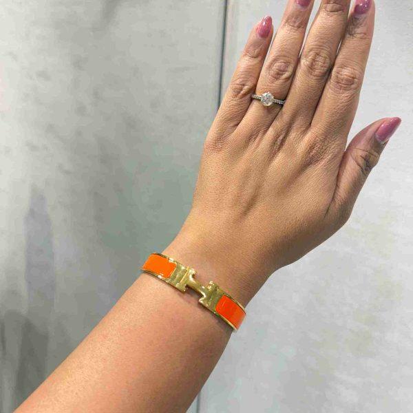 HERMES WIDTH ORANGE BRACELET