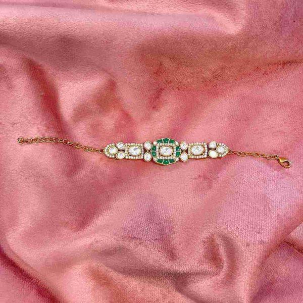 NATASHA GREEN 92.5 SILVER BRACELET