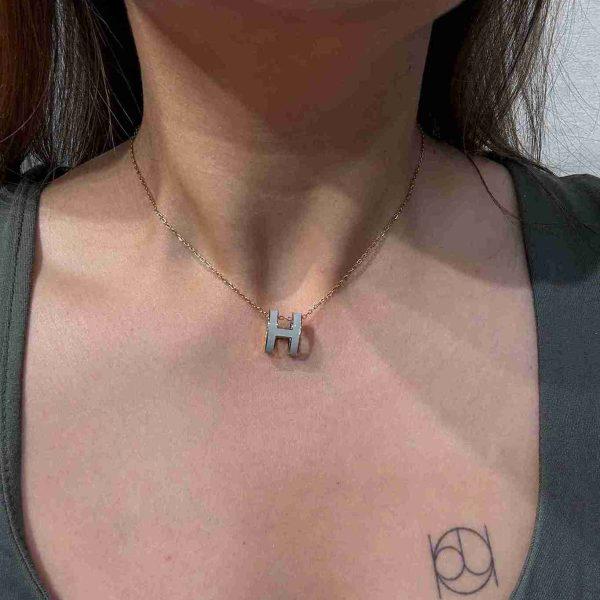 HERMES GREY PENDENT