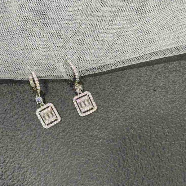 BAGUETTE DROP HOOPS