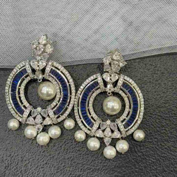 ROUND BLUE DIAMOND CHANDILIER