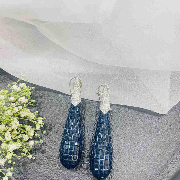 TAYLOR BLUE BLING EARRING