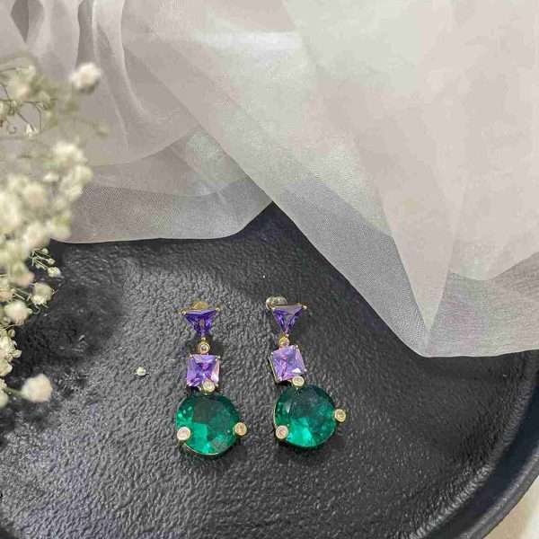 SHERLY 92.5 SILVER LILAC EARRING